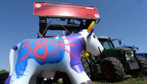Crise du lait: réunion des des éleveurs et de Lactalis à Paris 