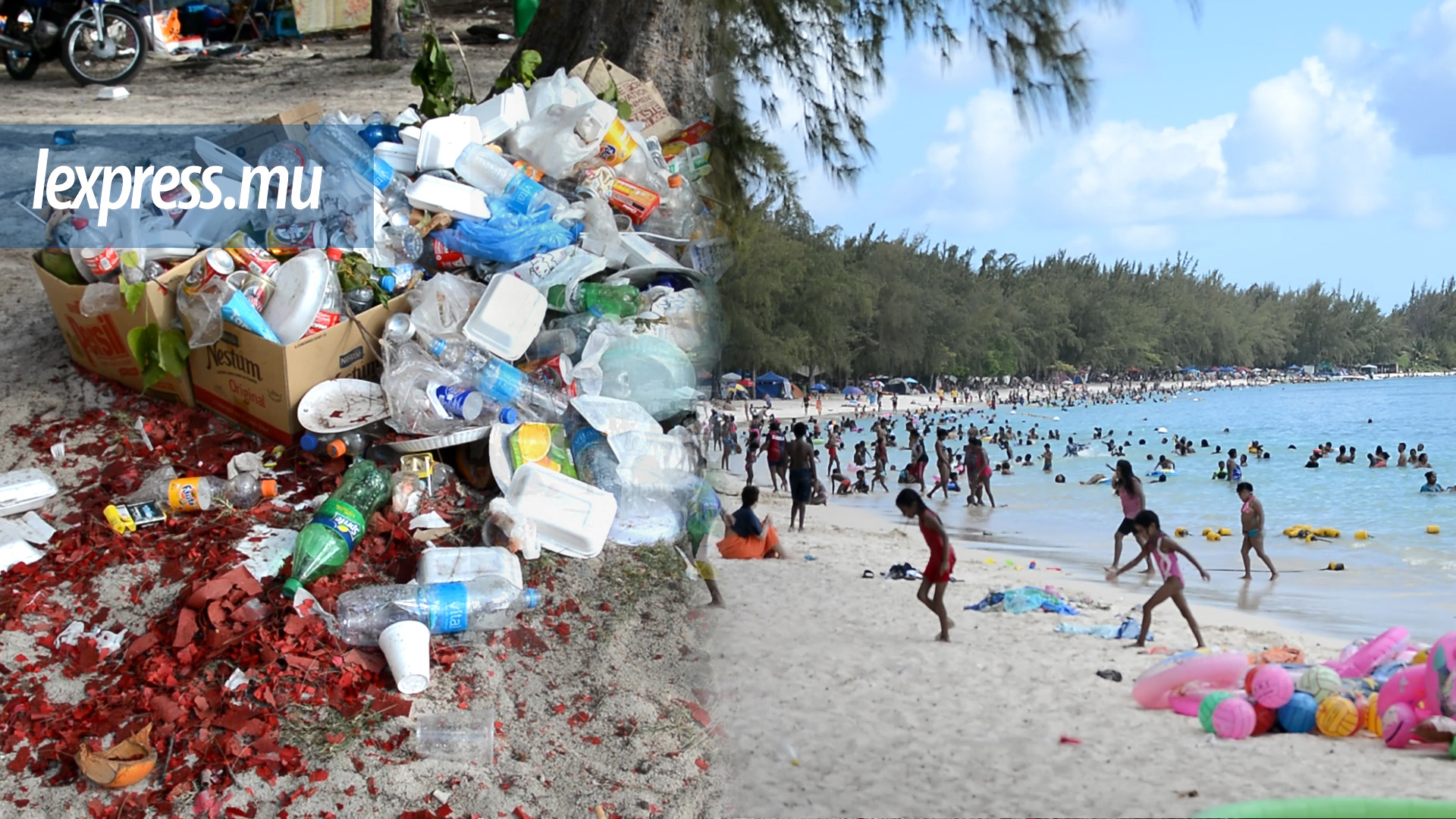 Mont-Choisy : une plage jalonnée de déchets…
