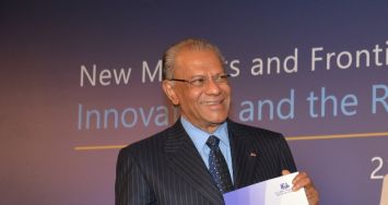 Navin Ramgoolam  lors de l’Islamic Financial Services Board Summit à Pointe-aux-Piments, ce mercredi 21 mai. 