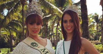 (A. dr.) Anne-Sophie Lalanne, 21 ans, a été élue Miss Earth Mauritius 2014 lors d’une cérémonie à l’hôtel La Pirogue le 7 juin. Elle est ici aux côtés de la Miss Earth 2013, Virginie Dorza. 