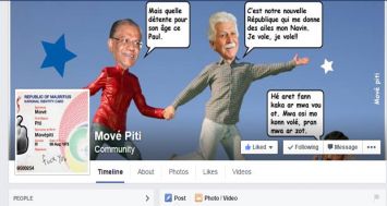 La page «Movépiti» sur le réseau social Facebook est une satire du monde politique.