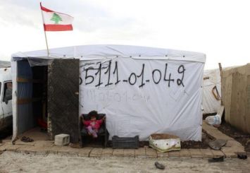 Dans un camp de réfugiés syriens à Akkar dans le nord du Liban.Les autorités libanaises vont durcir les conditions d'entrée sur leur territoire pour les ressortissants syriens. 
