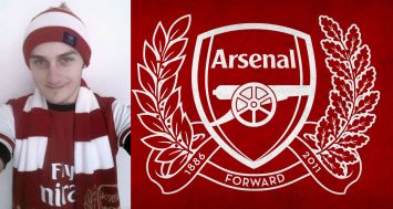 James Rey, supporter d'Arsenal, abonné à l'Emirates.