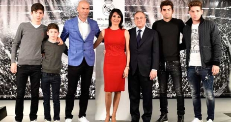 Zidane pose en famille pour la presse (AFP).