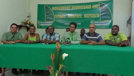 L’état-major du Mouvement rodriguais lors d’un point de presse mardi 19 janvier. 