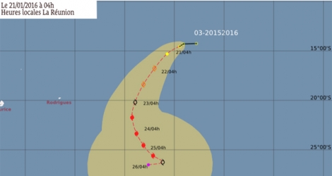 Une tempête tropicale évolue actuellement très loin au nord-est de Rodrigues.