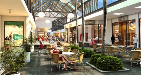 Impression d’artiste du centre commercial de Phoenix à sa réouverture en novembre 2016.