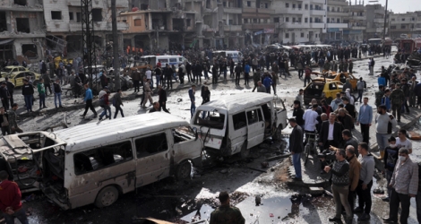 Le quartier Al- Zahra a éte frappé par un double attentat à la voiture piégée.