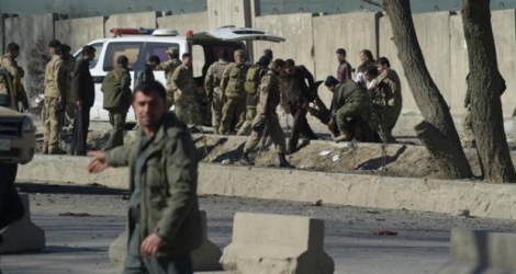 Attentat suicide contre une base de la police afghane le 1er février 2016 à Kaboul.