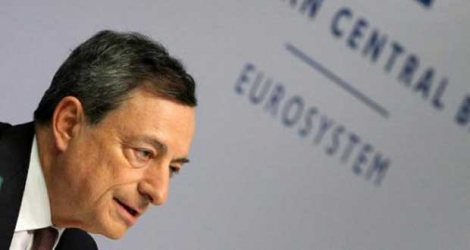 Le président de la Banque centrale européenne, Mario Draghi, le 21 janvier 2016 à Francfort, en Allemagne.
