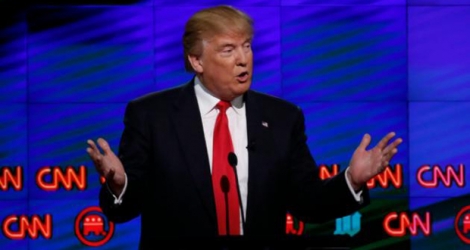 Donald Trump lors d'un débat télévisé sur CNN à Miami, le 10 mars 2016.