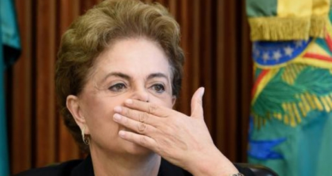 La président brésilienne Dilma Rousseff le 11 mars 2016 à Brazilia.