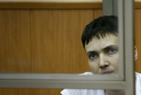 La pilote ukrainienne Nadiya Savchenko, lors de son procès le 9 mars 2016 à Donetsk
