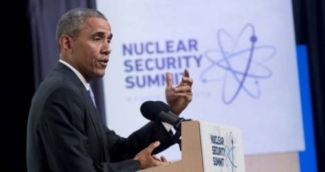Le président des Etats-Unis Barack Obama lors d'une conférence à l'issue du sommet sur le nucléaire, à Washington le 1er avril