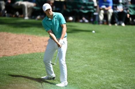Le golfeur américain Jordan Spieth pendant le Masters, le 7 avril 2016 à Augusta, Géorgie (Etats-Unis)