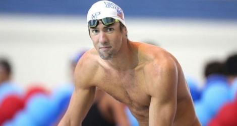 Le nageur américain michael Phelps lors d'une compétition de natation le 4 mars 2016 à Orlando en Floride 