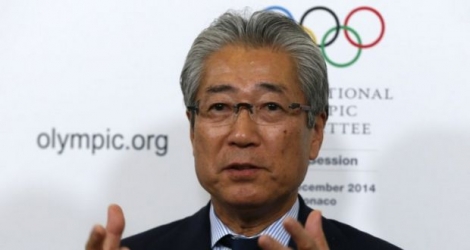 Le président du Comité olympique japonais Tsunekazu Takeda lors de la session extraordinaire du CIO, le 8 décembre 2014 à Monaco