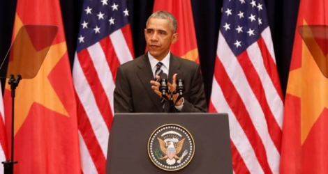 Le président américain Barack Obama à Hanoi le 24 mai 2016.