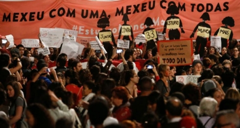 Manifestation à Sao Paulo, le 1er juin 2016, pour dénoncer 