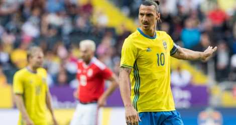 Zlatan Ibrahimovic lors du match de la Suède face à aux Pays de Galles, dimanche 05 juin.