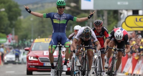 Vainqueur pour la première fois dans le Tour mais déjà nanti de succès au Giro et à la Vuelta, Matthews s'est imposé face au champion du monde en titre, le Slovaque Peter Sagan.