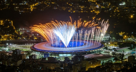 Répétition de la cérémonie d'ouverture des JO, le 3 août 2016 à Rio.