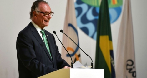 Arthur Nuzman, président du comité d'organisation des jeux Olympiques et Paralympiques de Rio lors de la cérémonie d'ouverture, le 1er août 2016.