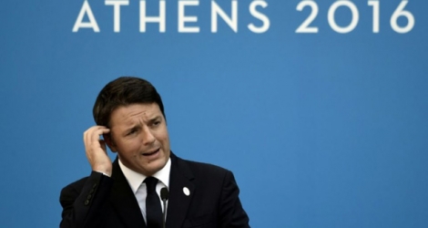  Le Premier ministre Matteo Renzi à Athènes le 9 septembre 2016 .