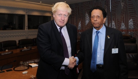 SAJ et le ministre britannique Boris Johnson ont eu une «rencontre cordiale» hier,  à New York, en présence d’Olivier Bancoult.