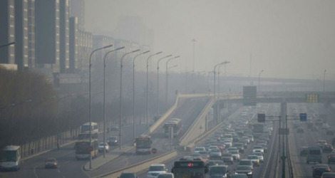 Forte pollution à Pékin.
