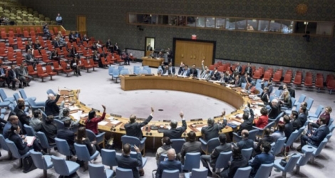 Le Conseil de sécurité de l'ONU, à New York, le 31 octobre 2016.