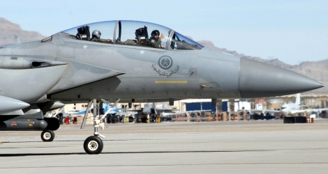 Un exemplaire du F-15SA modernisé, fabriqué par le constructeur américain Boeing.