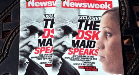 La Une du magazine Newsweek le 25 juillet 2011 à Washington met face à face DSK et Nafissatou Diallo