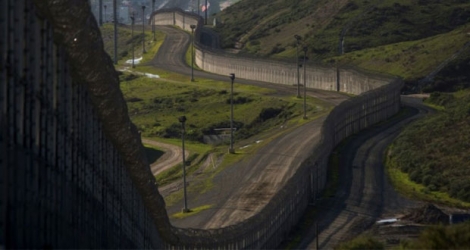 Le mur entre le Mexique et les Etats-Unis, le 26 janvier 2017 à San Ysidro.