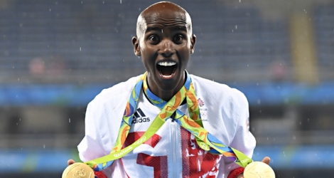 L'athlète de 33 ans qui a remporté le 5000 mètres et le 10,000 mètres aux jeux Olympiques de Londres et de Rio.