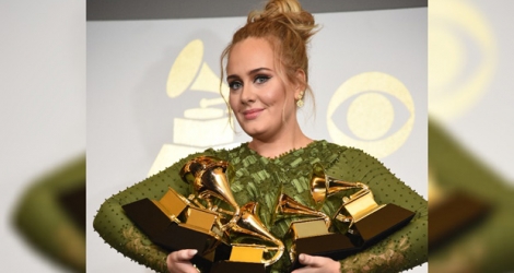 Le mois dernier lors de la cérémonie de remise des Grammy Awards à Los Angeles.