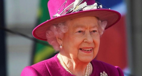 La reine d'Angleterre Elisabeth II au palais de Buckingham à Londres le 13 mars 2017