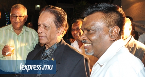 Sir Anerood Jugnauth avait fêté son 82e anniversaire à l’hôtel de Bissoon Mungroo (à dr.) en 2012.