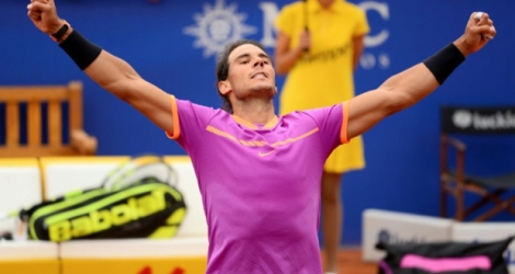 Rafael Nadal, vainqueur de Horacio Zeballos à Barcelone, le 29 avril 2017 .