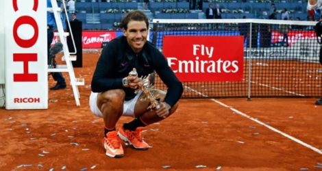 Rafael Nadal, roi de Madrid après sa victoire sur Dominic Thiem, le 14 mai 2017.