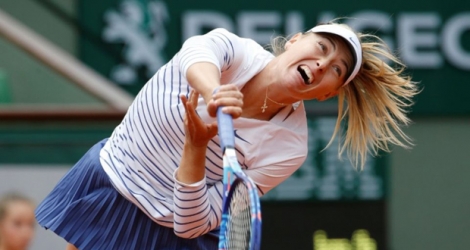 Maria Sharapova à Roland-Garros, le 1er juin 2015 face à Lucie Safarova 