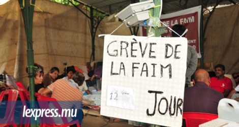 La grève de la faim est maintenue au jardin de la Compagnie, vendredi 19 mai.
