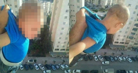 Un bébé de 18 mois suspendu dans le vide du haut d’un immeuble