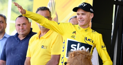 Le Britannique Chris Froome (Sky), troisième de l'étape, a endossé le maillot jaune de leader.