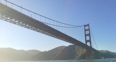 Sous la Golden Gate à San Francisco. Inauguré en 1937, ce monument est l’une des sept merveilles du monde moderne.