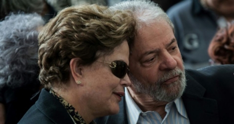 L'ancien président brésilien Luiz Inacio Lula da Silva et Dilma Rousseff à Sao Paulo, au Brésil, le 21 juillet 2017 .
