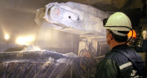 La mine de diamants d'Alrosa à Mirny, en Sibérie.