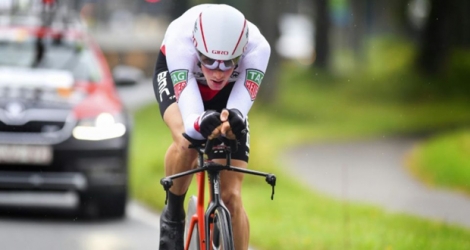 Le Suisse Stefan Küng lors de la 2e étape du BinckBank Tour, un contre-la-montre de 9 km à Voorburg, près de La Haye, le 8 août 2017.