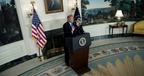 Le président américain Donald Trump à Washington, le 13 octobre 2017