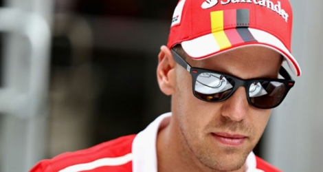 Sebastian Vettel arrive dans le paddock du circuit des Amériques, le octobre 2017 à Austin, au Texas 